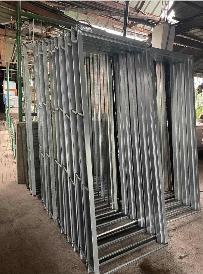 Galvanized steel application in metal door frame production